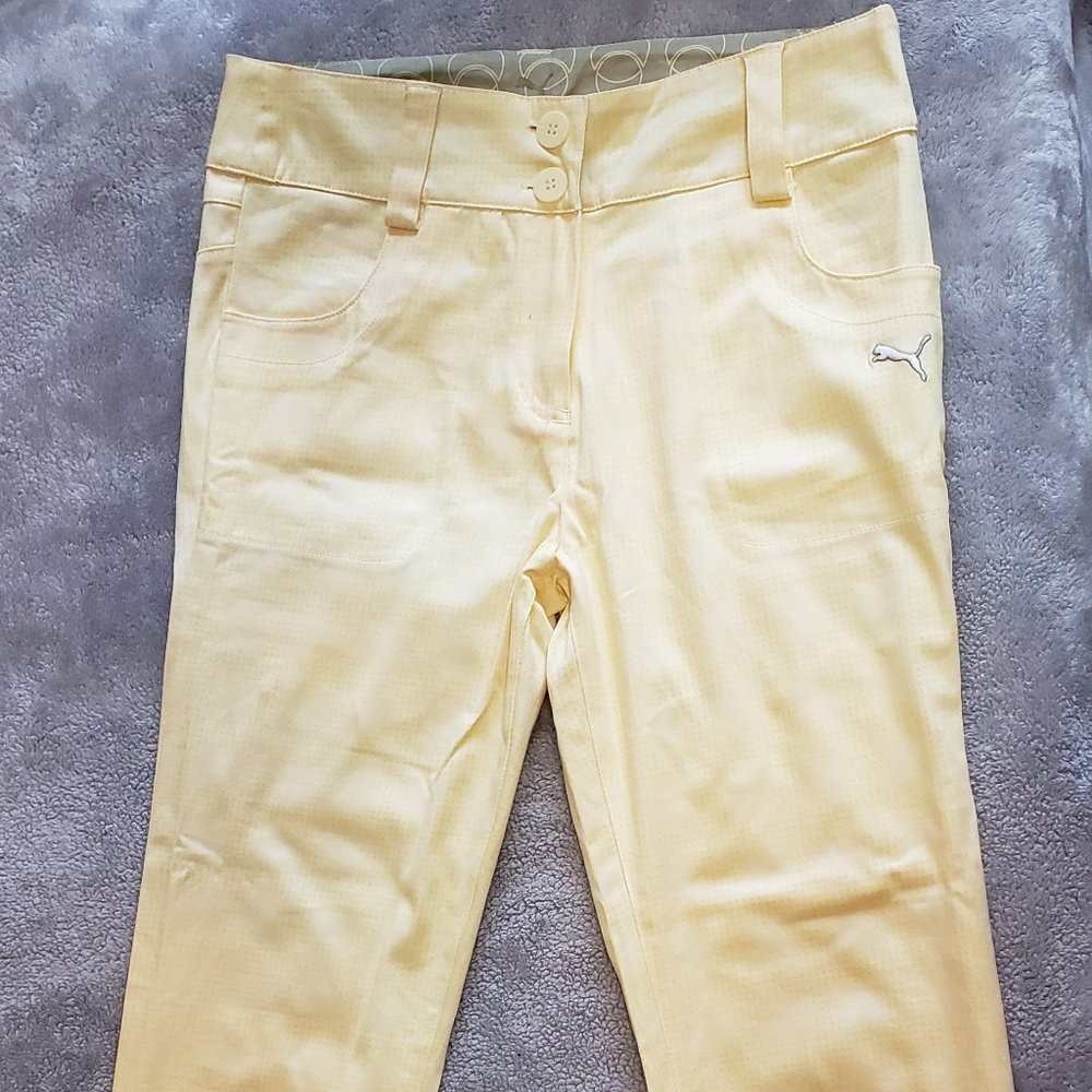 Puma Pale Yellow Crop Pant (size L)